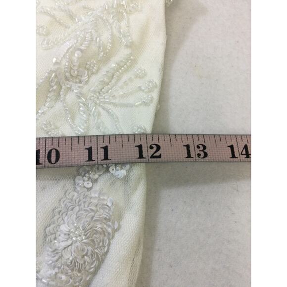 LULU'S XS White Passionate Romance Beaded Sequin Mermaid Maxi Dress NEW 0B7 - Picture 9 of 11